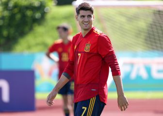 Entrenamiento de España para preparar el partido frente a Eslovaquia