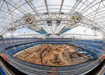Obras del Santiago Bernabéu: la cubierta empieza a coger forma
