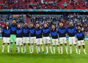 Luis Enrique-Mancini pelea por el balón en las semifinales