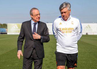 Sesión doble del Madrid con visita de Florentino incluida