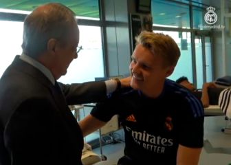 La visita de Florentino: dos jugadores se llevaron el saludo más cariñoso del presidente