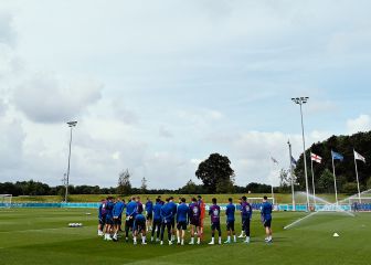 El entrenamiento de la selección inglesa antes de la final