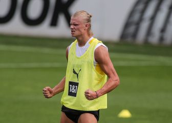 Haaland como relevo de Cristiano