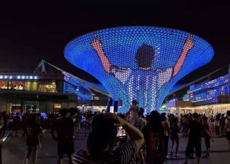 Homenaje a Messi en China con un espectáculo de luces y sonido