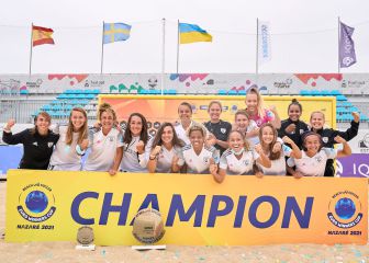 El Madrid CFF conquista Europa en la playa de Nazaré