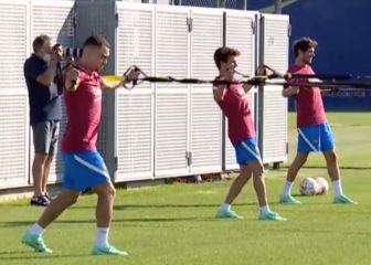 El Barça sigue entrenando a la espera de Leo Messi