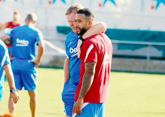 Primer día de Memphis Depay con el Barça