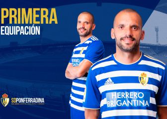 La Ponferradina rompe con las rayas verticales en la camiseta del centenario