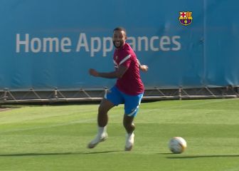 La felicidad de Depay y Griezmann en el entrenamiento: todo en orden en Can Barça