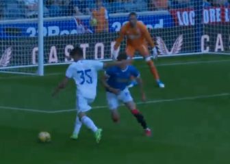 Fue de lo poco potable del Madrid: Miguel Gutiérrez casi marca un golazo de bandera