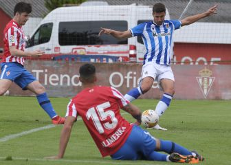 El filial de la Real se aprovecha de la falta de puntería del Sporting