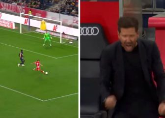 La reacción del Cholo Simeone con el gol anulado de su hijo