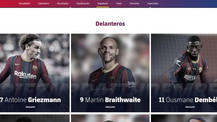 El Barça elimina a Messi de su web oficial