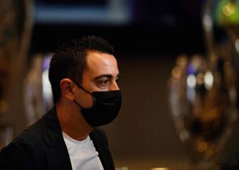 Primer día de clase de Busquets con Xavi