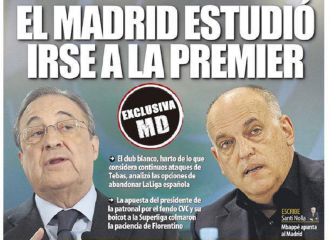 MD asegura que el Madrid valoró irse a la Premier, el club lo niega y Tebas responde con fuerza