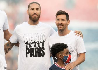 Messi y Ramos presentados ante la afición del PSG