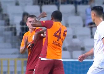 Galatasaray's Marcao red carded for swinging punches at team-mate