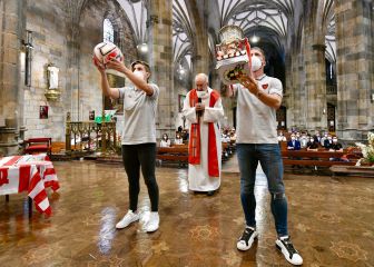 El Athletic pide a la Virgen de Begoña recuperar a su gente en San Mamés