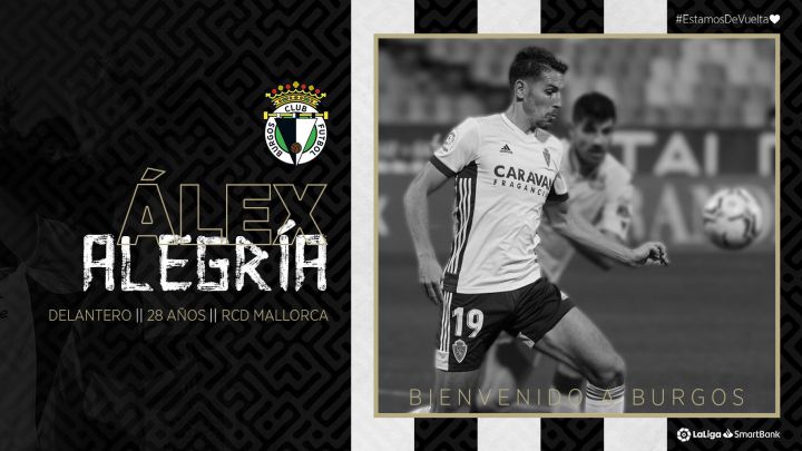 Álex Alegría, nuevo delantero para el Burgos