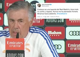 Ancelotti zanja el tema de su tweet sobre Cristiano Ronaldo