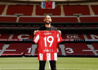 Cunha llega al Atlético con una lesión muscular y no se entrena