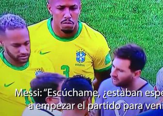 La indignación de Messi a pie de campo: 