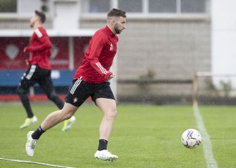 Moncayola vuelve a entrenar junto a sus compañeros