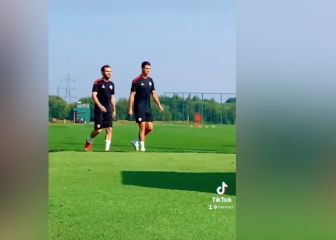 Primeras imágenes de Cristiano en el entrenamiento del Manchester United