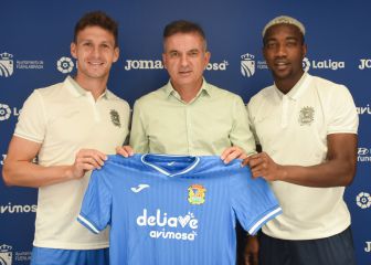 Soldano y Timité , presentados con el Fuenlabrada