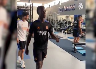 La sonrisa de Camavinga en su primer día en Valdebebas