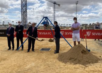 El Sevilla coloca la primera piedra del nuevo edificio del primer equipo