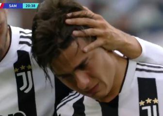 Las lágrimas desconsoladas de Dybala al marcharse lesionado