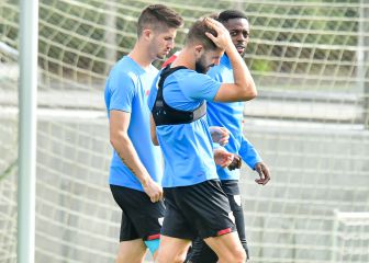 Sancet y Yeray se prueban de cara al derbi ante el Alavés