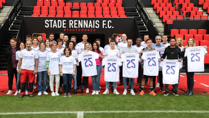 Gesto de Camavinga con el Rennes