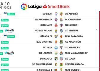 Publicados los horarios de la décima jornada en Segunda