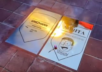 Aparece una placa al lado de la de Griezmann en el Wanda que va a dar mucho que hablar