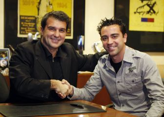Laporta se acerca a Xavi