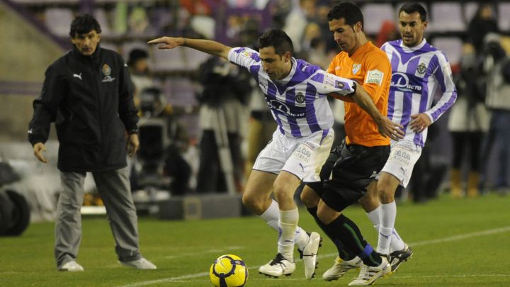 El Málaga CF sólo jugó una vez en Zorrilla en Segunda y perdió