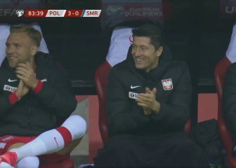 La genial reacción de Lewandowski al único disparo de San Marino contra Polonia