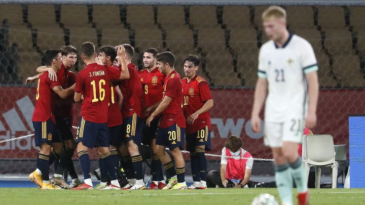 España 3 - Irlanda del Norte 0: resumen, resultado y goles. Clasificación Eurocopa sub-21