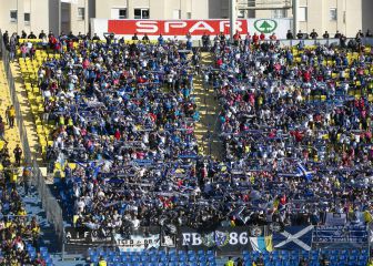 Choque de colores en el Estadio Gran Canaria