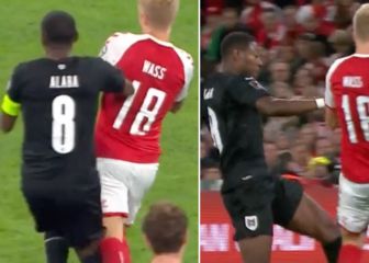 El momento en el que Alaba se lesiona y deja en cuadro a la defensa del Real Madrid