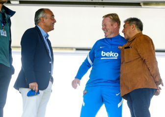 Laporta escenifica su 'buen rollo' con Koeman