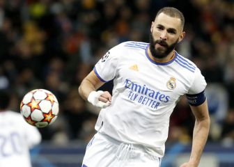 Benzema, durante el Shakhtar-Real Madrid.