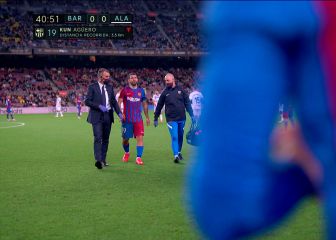 La secuencia del Kun saliendo mareado del cambio y por el que fue evacuado en ambulancia