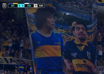 Minuto 10 en La Bombonera y sucede esta maravilla: emocionante tributo a Maradona