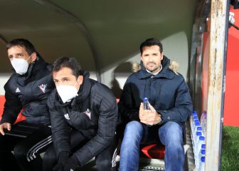 Lolo Escobar coge aire tras la victoria del Mirandés en Anduva