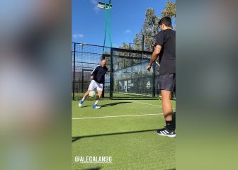 Primero fue pádel y hoy ha sido fútbol: el vídeo viral de Zidane y Ale Galán dando toques...