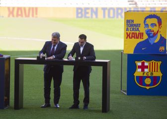 Las mejores imágenes de la presentación de Xavi