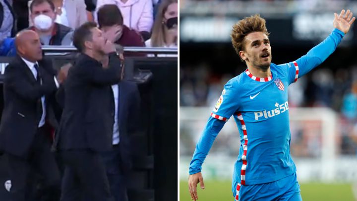 Amor rojiblanco: los besos cruzados entre Griezmann y Simeone